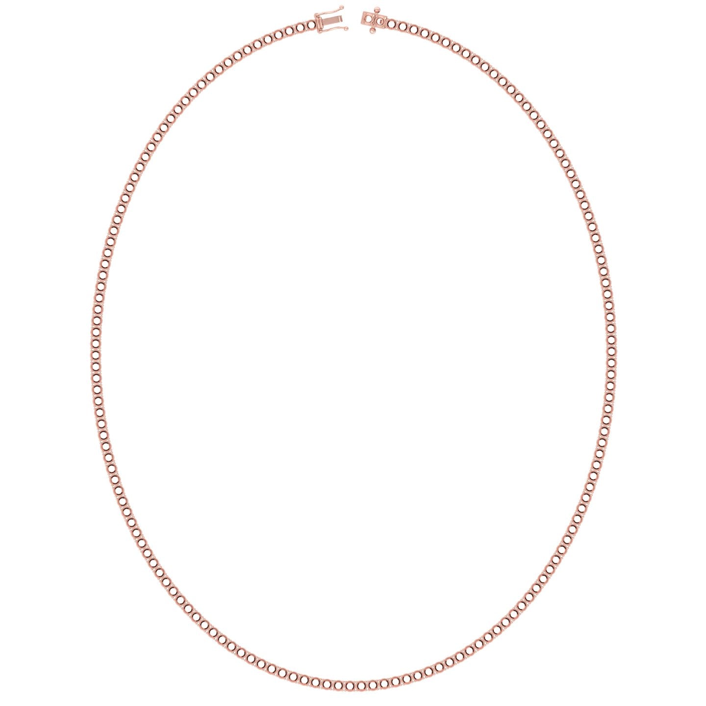 22 inches 4 Prong Tennis Mountings Necklace