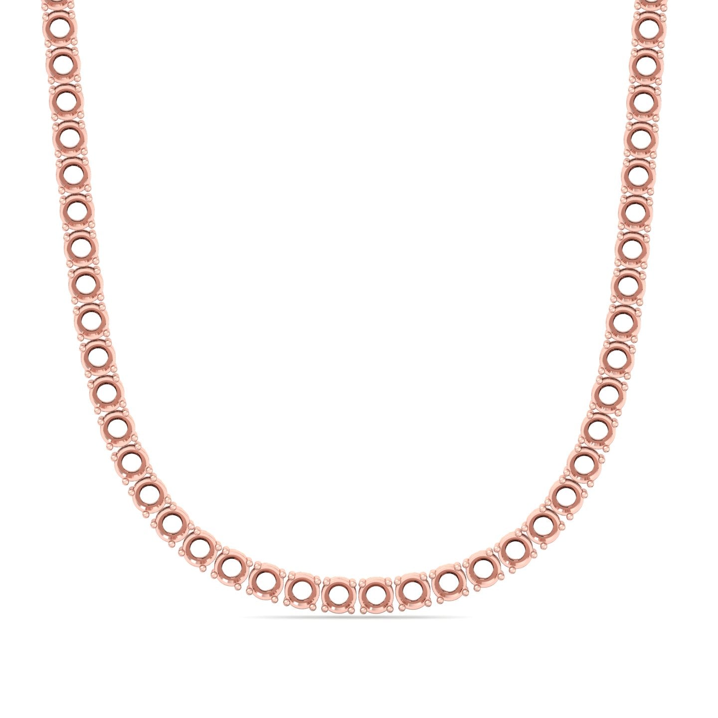 22 inches 4 Prong Tennis Mountings Necklace