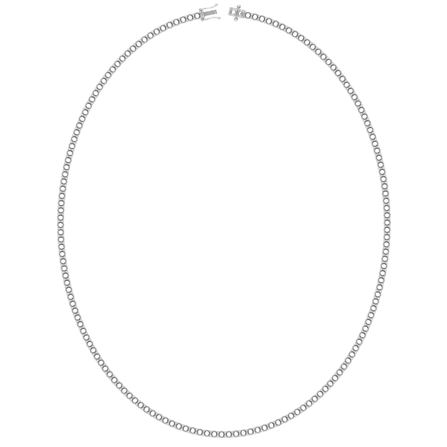 22 inches 4 Prong Tennis Mountings Necklace