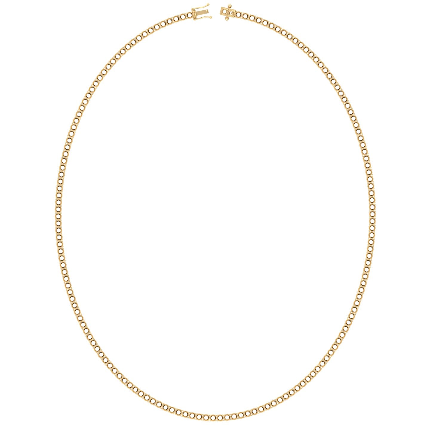 24 inches 4 Prong Tennis Mountings Necklace