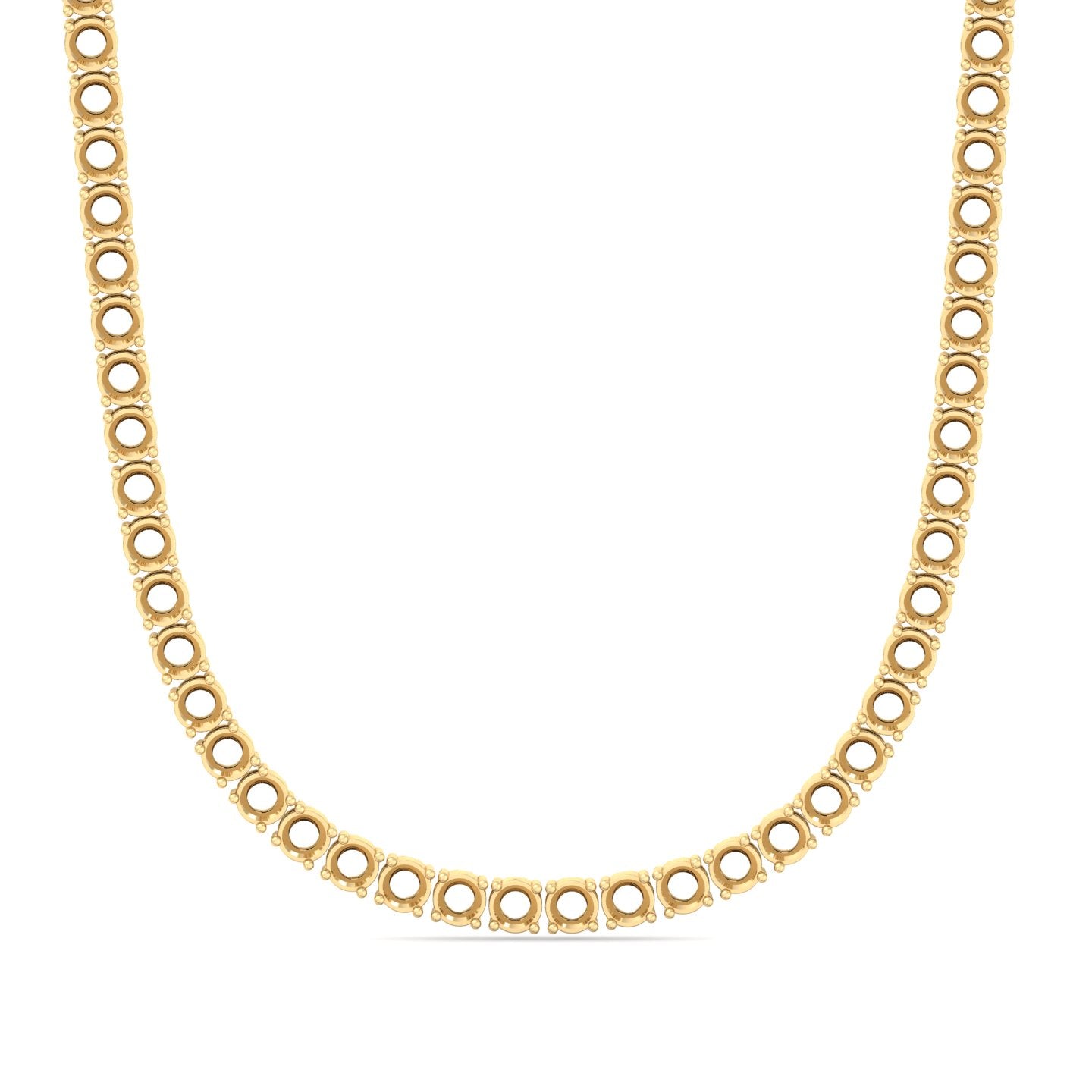 16 inches 4 Prong Tennis Mountings Necklace