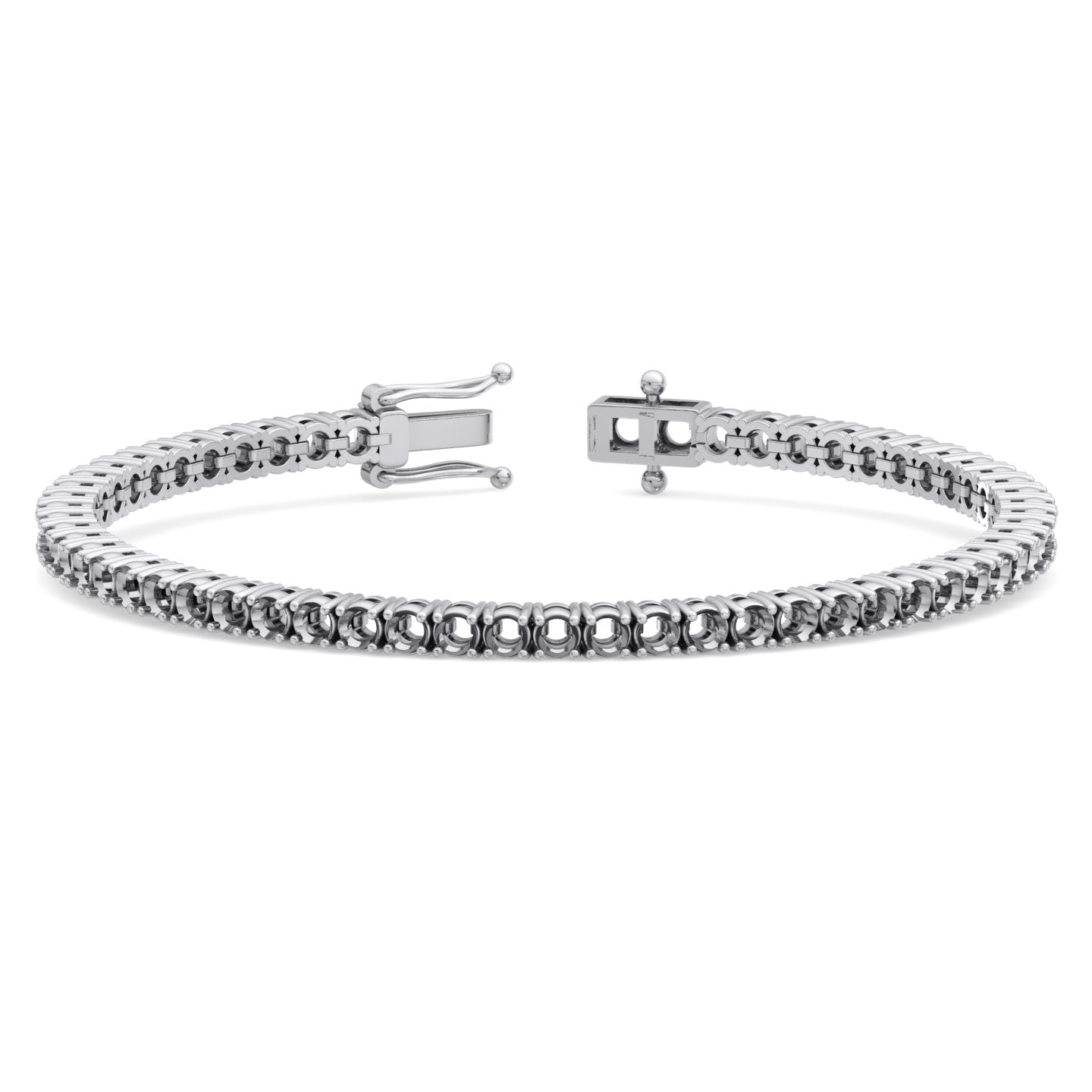 7 inches 4 Prong Tennis Mountings Bracelet